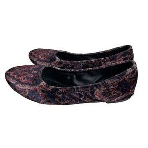 Lucky Brand Emmie Flats Velvet Paisley Floral